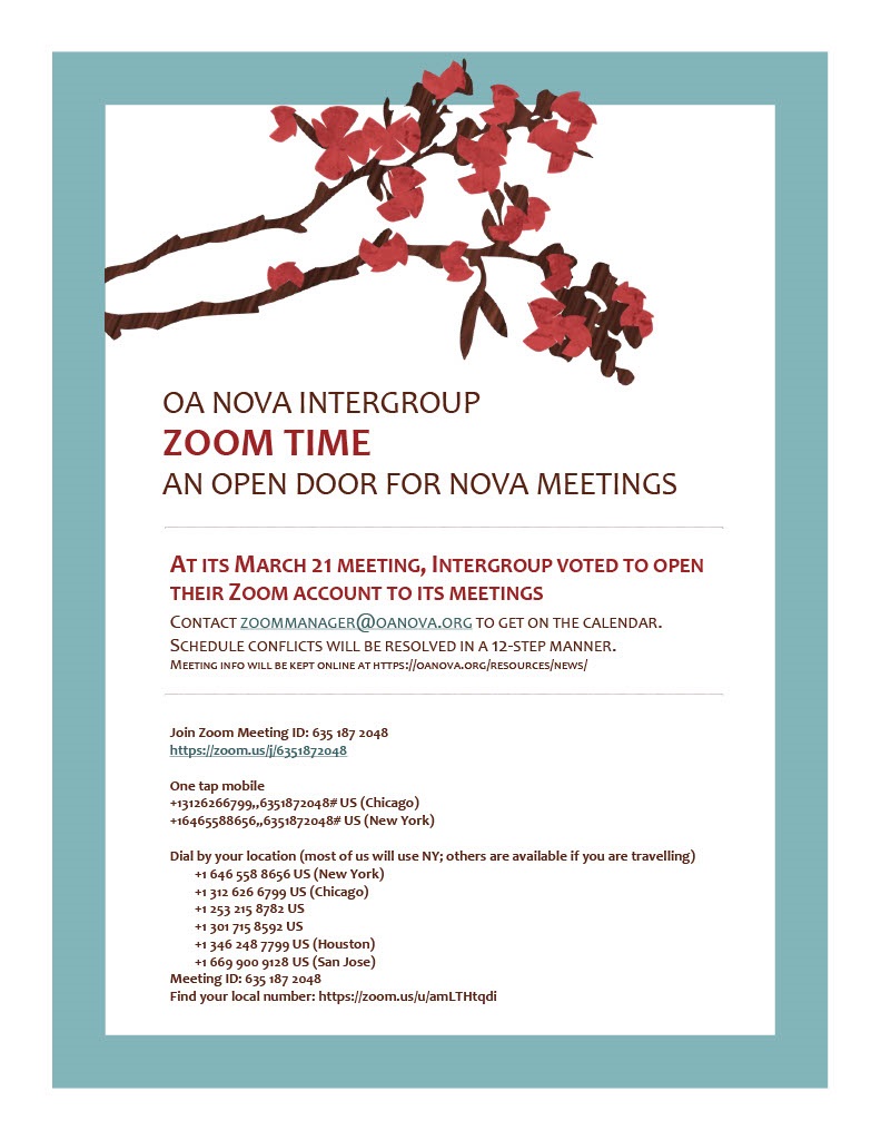 OA NOVA Zoom Account Available to All